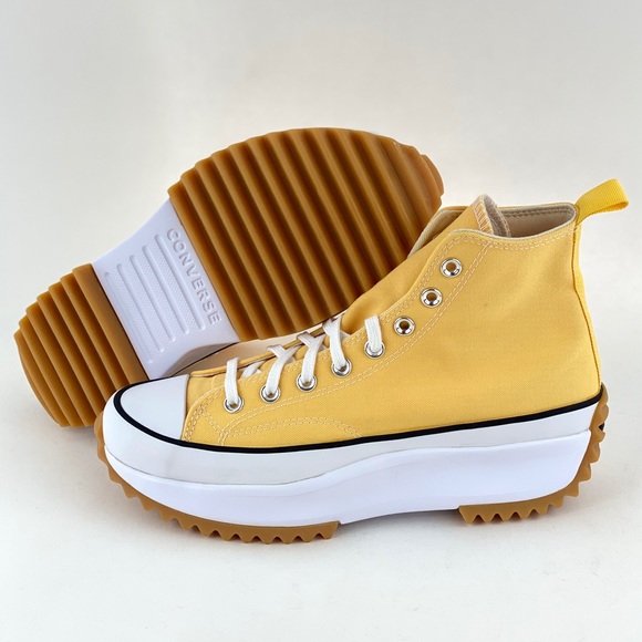 Converse Run Star Hike High Citron Zest Gum Women's Size 10.5 Shoes Yellow - Picture 3 of 12
